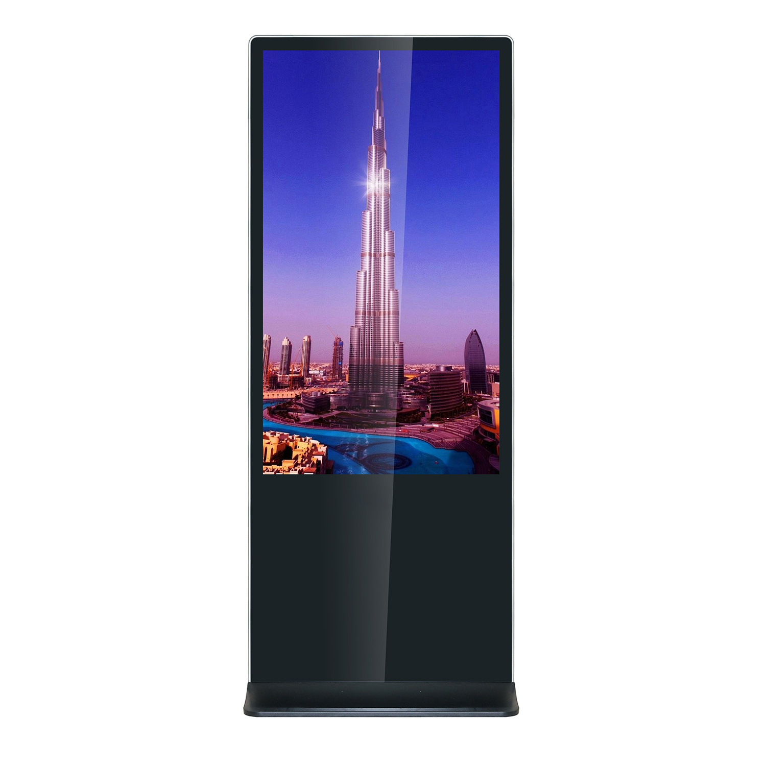 totem simple face 55 pouces indoor 2500 candelas, PU 4100€ HT, stock 7 unités au 18 juillet 2025, nous consulter pour devis et transport