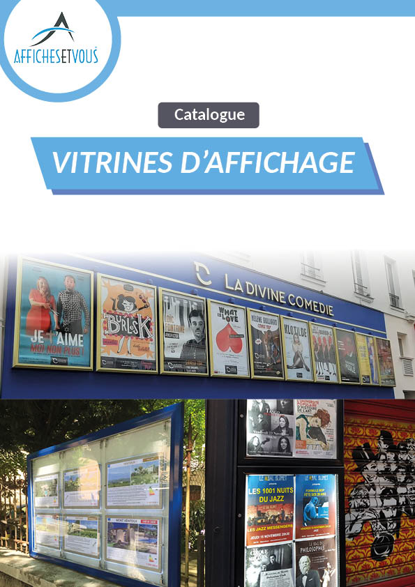 Notre catalogue VITRINES pour l'intérieur et l'extérieur